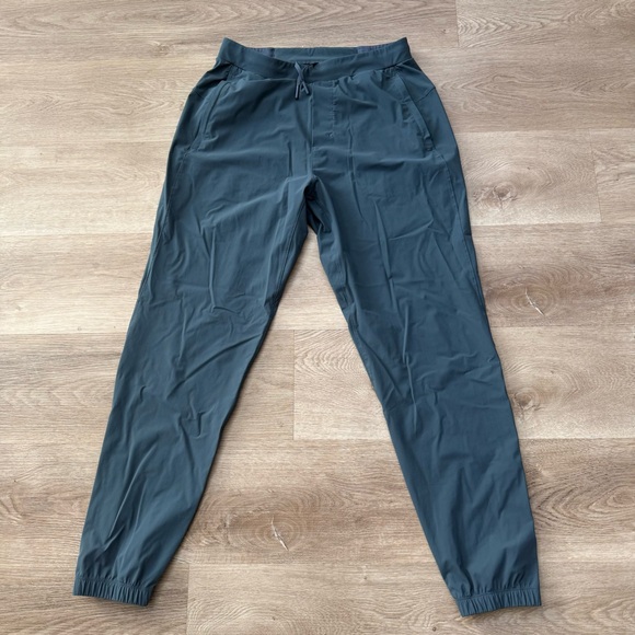 Lululemon Surge Jogger Mens M Blue Ankle Zip Run Running Pants Drawstring Gym
